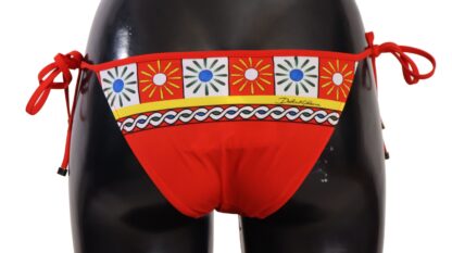 Dolce & Gabbana - Chic Carretto Print Bikini Bottoms