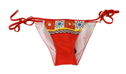 Dolce & Gabbana - Chic Carretto Print Bikini Bottoms