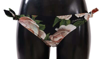 Dolce & Gabbana - Elegant Rose Print Bikini Bottom