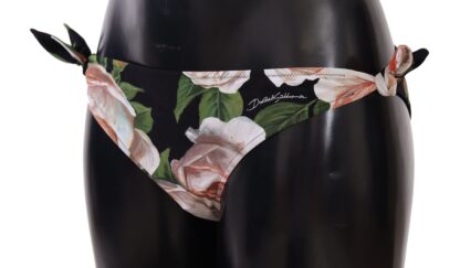 Dolce & Gabbana - Elegant Rose Print Bikini Bottom