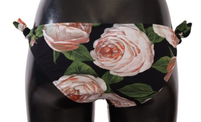 Dolce & Gabbana - Elegant Rose Print Bikini Bottom