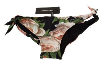 Dolce & Gabbana - Elegant Rose Print Bikini Bottom