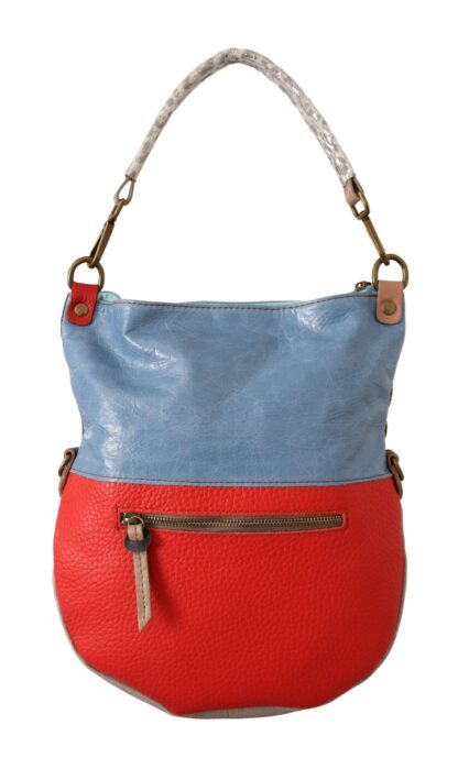 EBARRITO - Chic Multicolor Leather Tote with Gold Accents