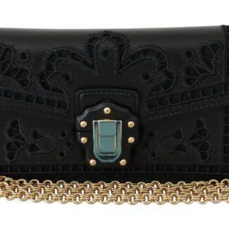 Dolce & Gabbana - Elegant Gold Evening Box Clutch with Red Roses