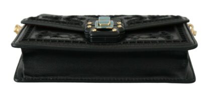 Dolce & Gabbana - Elegant Black Leather Shoulder Messenger Bag