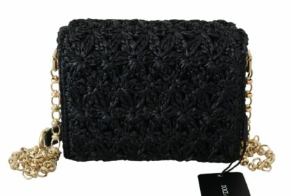 Dolce & Gabbana - Chic Black MILLENNIALS Embroidered Purse