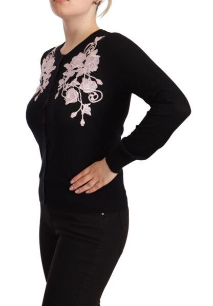 Dolce & Gabbana - Elegant Floral Embroidery Cashmere Sweater