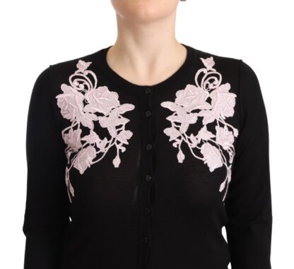 Dolce & Gabbana - Elegant Floral Embroidery Cashmere Sweater