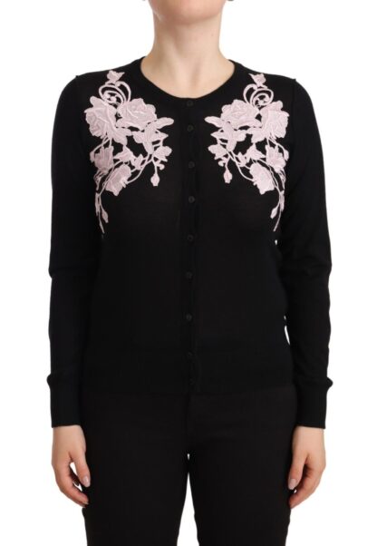 Dolce & Gabbana - Elegant Floral Embroidery Cashmere Sweater