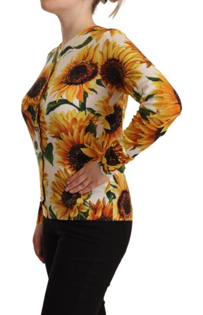 Dolce & Gabbana - Sunflower Silk-Cashmere Cardigan Sweater