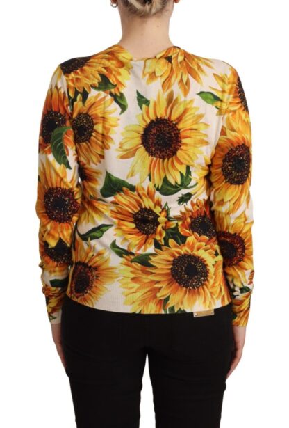 Dolce & Gabbana - Sunflower Silk-Cashmere Cardigan Sweater