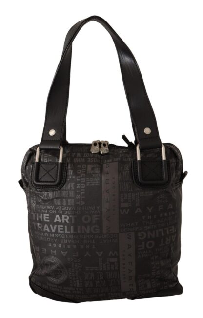 WAYFARER - Chic Black and Gray Fabric Shoulder Handbag