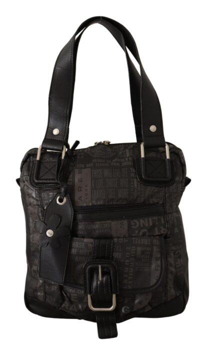 WAYFARER - Chic Black and Gray Fabric Shoulder Handbag