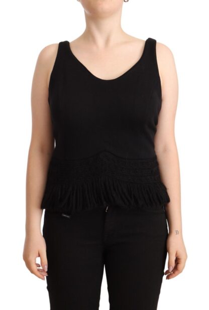 Ermanno Scervino - Chic Sleeveless Designer Tank Top in Black