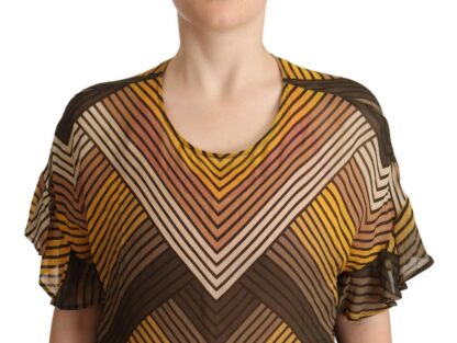 Twinset - Chic Multicolor Striped Short Sleeve Blouse