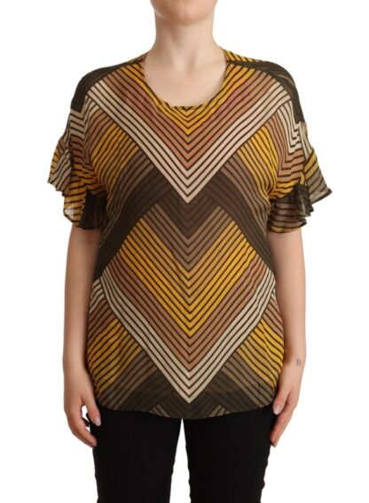 Twinset - Chic Multicolor Striped Short Sleeve Blouse