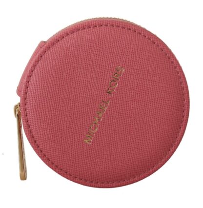 Michael Kors - Elegant Pink Leather Round Wallet