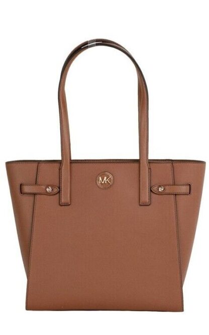 Michael Kors - Carmen Large Luggage Leather North South Tote Handbag Purse Bag