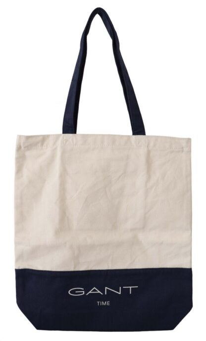 Gant - Chic Blue & White Canvas Tote Bag