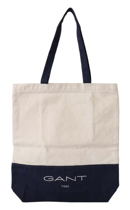 Gant - Chic Blue & White Canvas Tote Bag