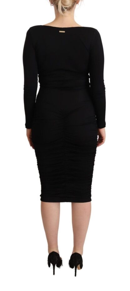 GF Ferre - Elegant Black Sheath Dress with Sweetheart Neckline