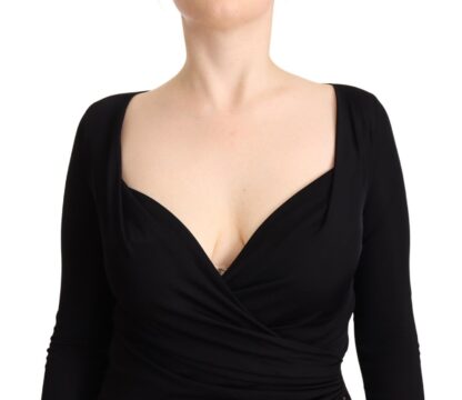 GF Ferre - Elegant Black Sheath Dress with Sweetheart Neckline