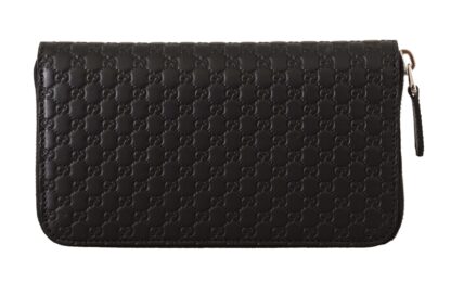 Gucci - Elegant Black Leather Zip-Around Wallet