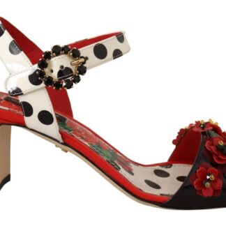 Dolce & Gabbana - Elegant Suede Heels with Jewel Buttons