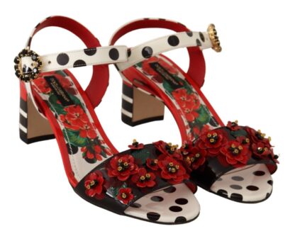 Dolce & Gabbana - Multicolor Floral Crystal-Embellished Heels