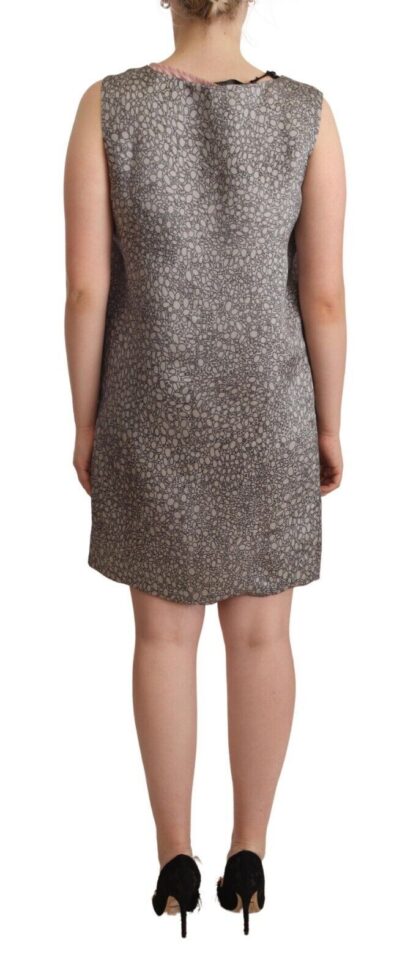 Comeforbreakfast - Elegant Silk Shift Dress in Sophisticated Gray