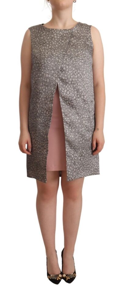 Comeforbreakfast - Elegant Silk Shift Dress in Sophisticated Gray