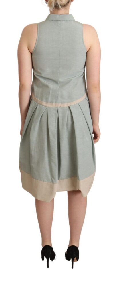 Comeforbreakfast - Chic Sleeveless Collared Sheath Dress