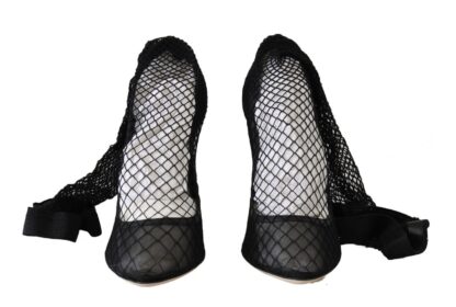 Dolce & Gabbana - Elegant Netted Sock Pumps in Timeless Black