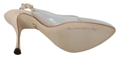 Dolce & Gabbana - Elegant Nude Beige Slingback Heels