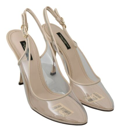 Dolce & Gabbana - Elegant Nude Beige Slingback Heels