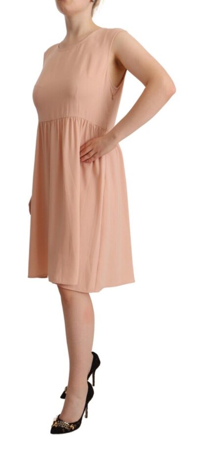 Twinset - Elegant Beige Sleeveless Shift Dress