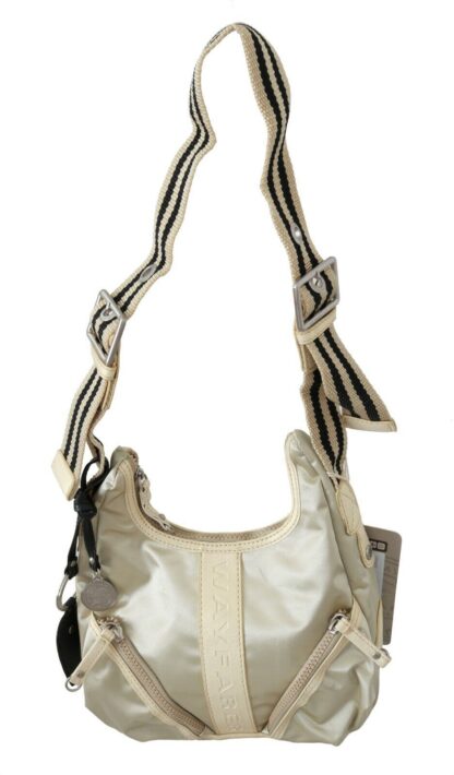 WAYFARER - Chic White Fabric Shoulder Bag - Perfect for Any Occasion