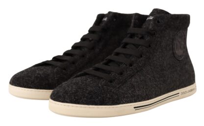 Dolce & Gabbana - Elegant High Top Cotton/Wool Sneakers