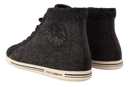 Dolce & Gabbana - Elegant High Top Cotton/Wool Sneakers