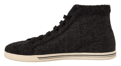 Dolce & Gabbana - Elegant High Top Cotton/Wool Sneakers