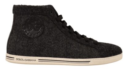 Dolce & Gabbana - Elegant High Top Cotton/Wool Sneakers