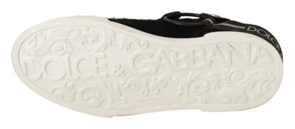 Dolce & Gabbana - Shearling-Trimmed Leather Sneakers