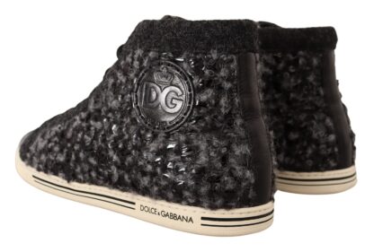 Dolce & Gabbana - Elegant Gray High Top Sneakers