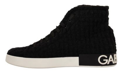 Dolce & Gabbana - Elegant Black High-Top Sneakers