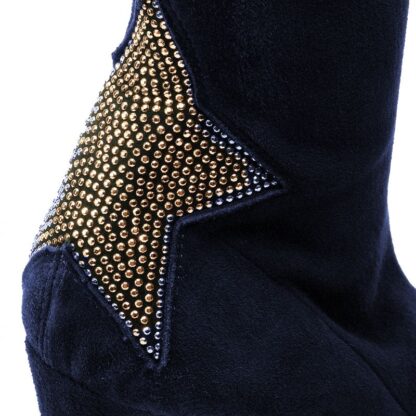 Elisabetta Franchi - Blue Calfskin Women Boot