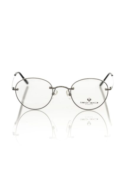 Frankie Morello - Gray Metallic Unisex Eyeglass Frame