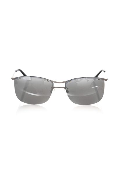 Frankie Morello - Silver Metallic Men Sunglass