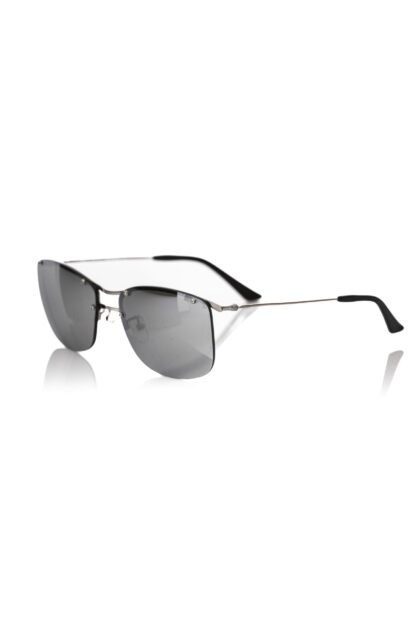 Frankie Morello - Silver Metallic Men Sunglass