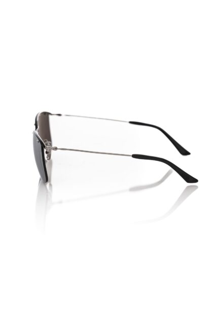 Frankie Morello - Silver Metallic Men Sunglass