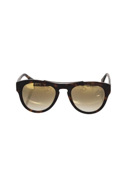 Frankie Morello - Brown Acetate Men Sunglass